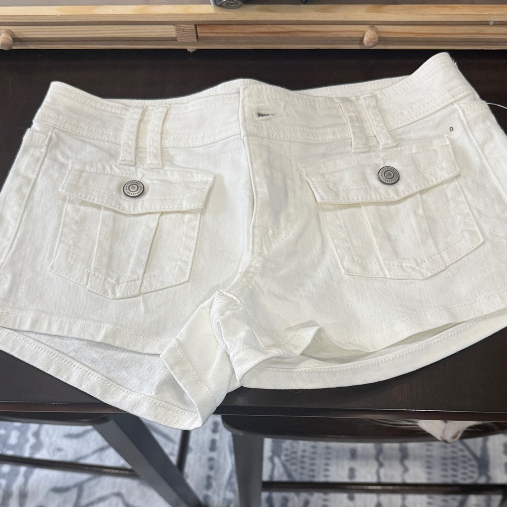 Aeropostale Women's Crisp White Jean Shorts